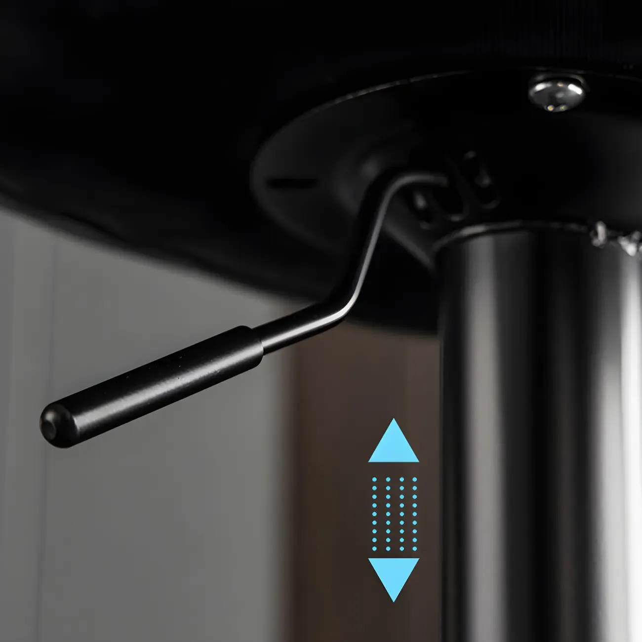 Modern Adjustable Leather Swivel Bar Stools