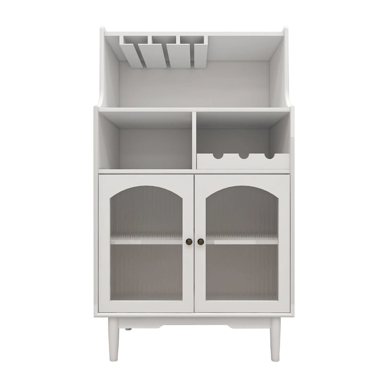 Living Room Wine Cabinet with Removable Wine Rack and Wine Glass Rack - 27.56L * 15.75W * 50.39H
