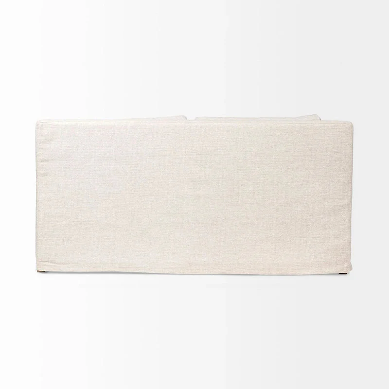 Denly I Beige Slipcover Two Seater Sofa