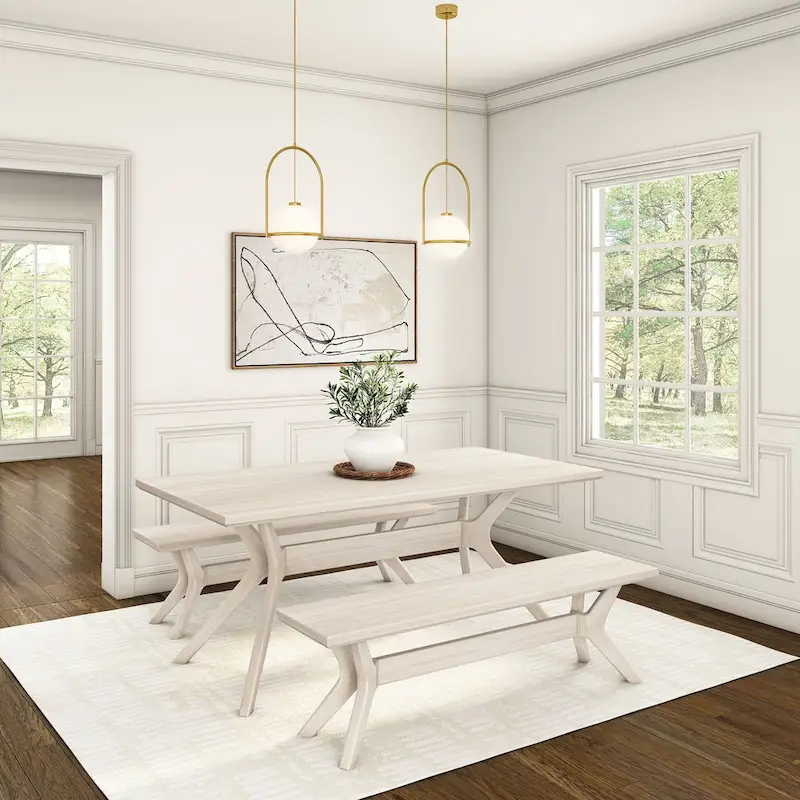 Cross Leg Rectangular Dining Table 72