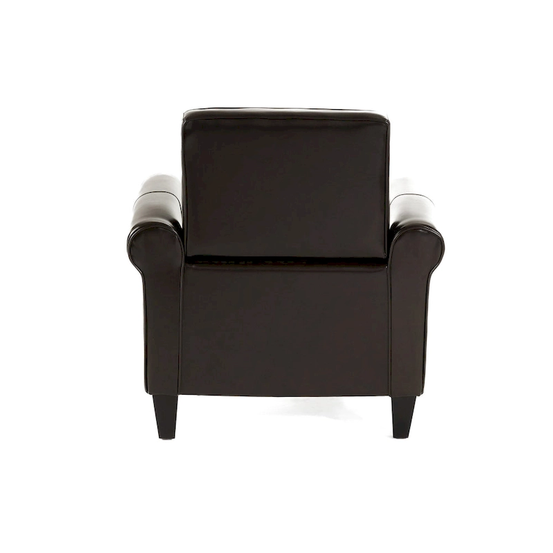 Freemont Brown Bonded Leather Club Chair by Christopher Knight Home