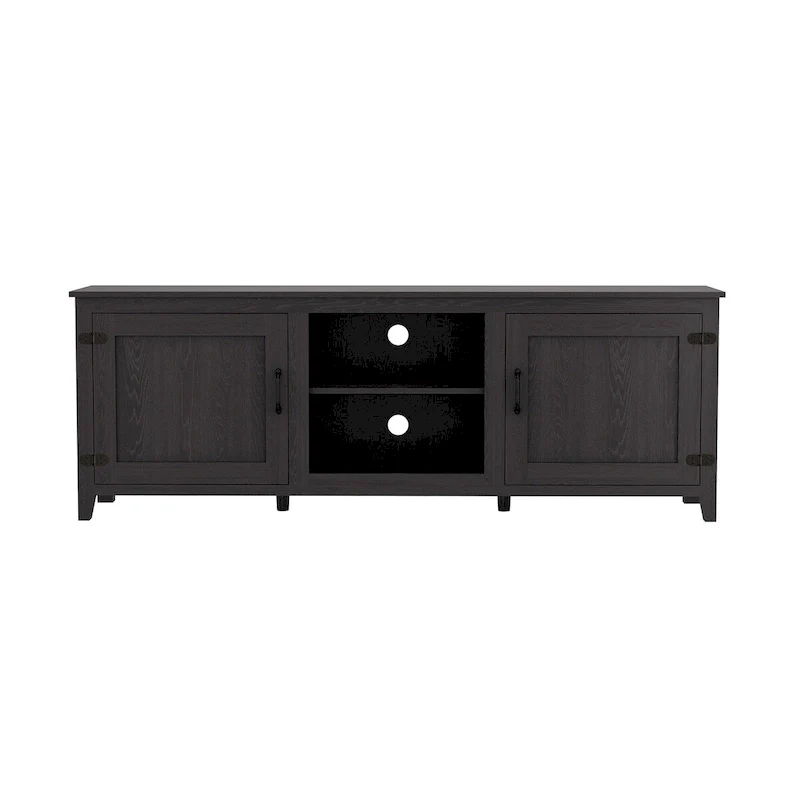 Mieres TV Stand for 75 Inch TV, Entertainment Center with Two Doors and 4 Open Storage Compartments TV Console Media Cabinet