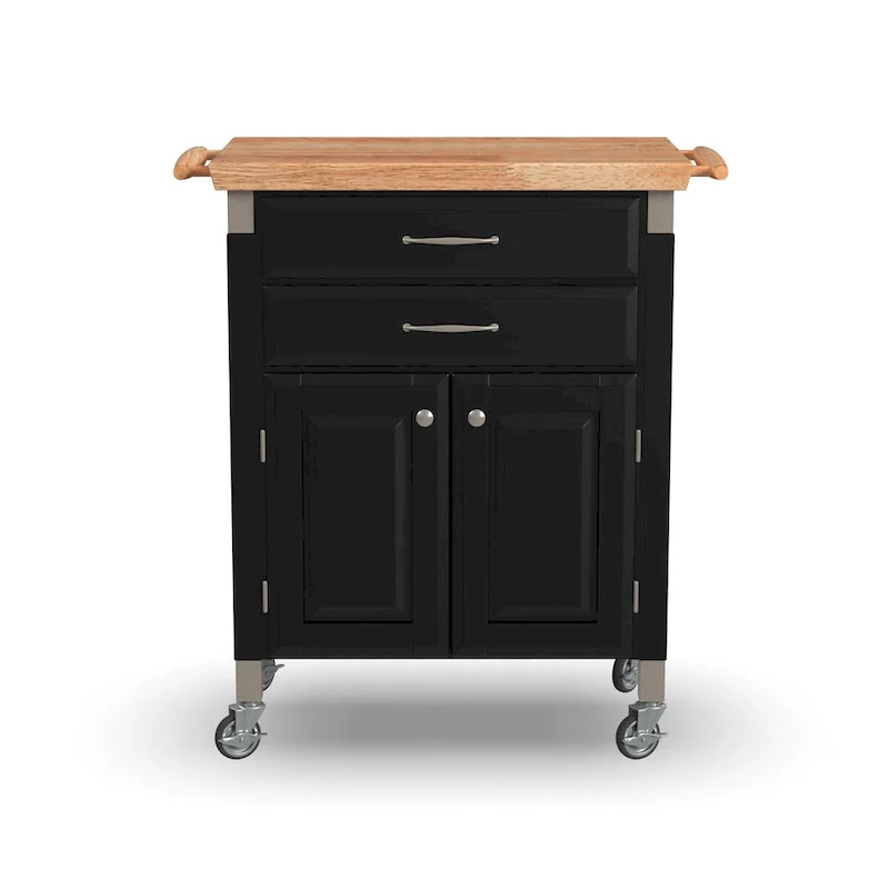Homestyles Dolly Madison Kitchen Cart with Wood Top