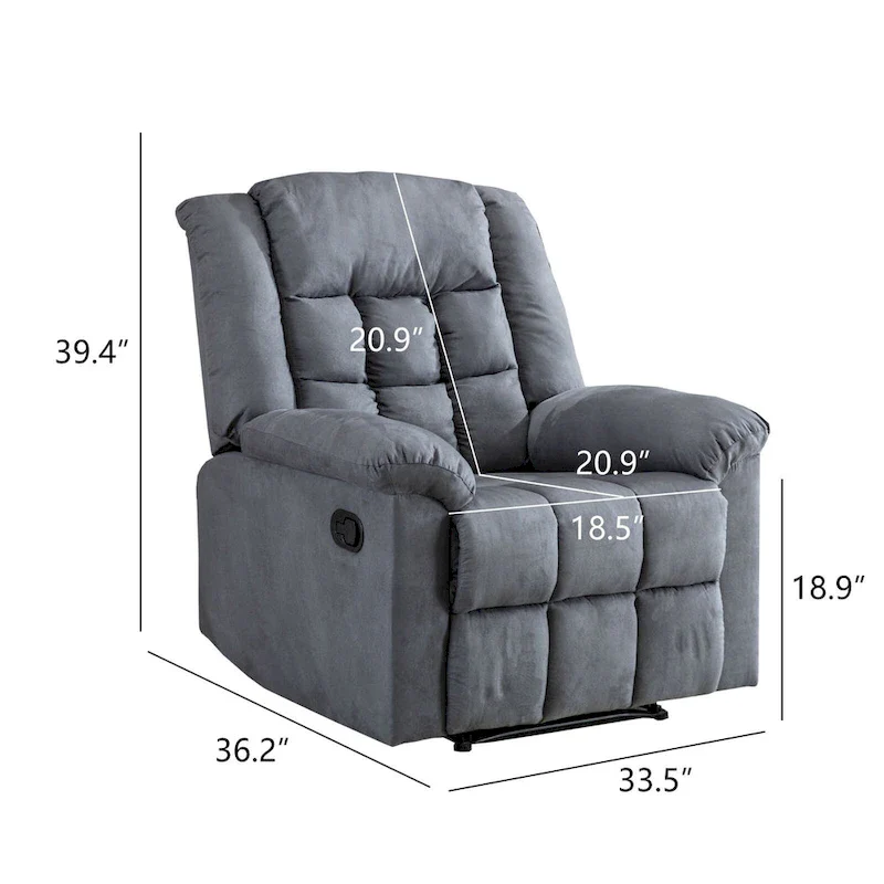 Ebello Classic Soft Padded Manual Recliner
