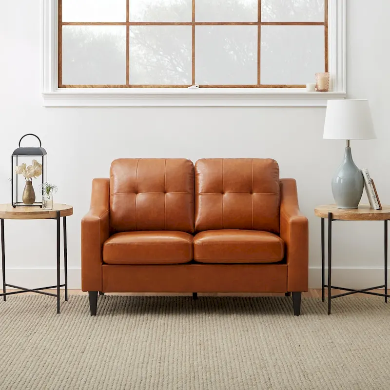 Brookside Ellen 54 Upholstered Scooped Arm Loveseat