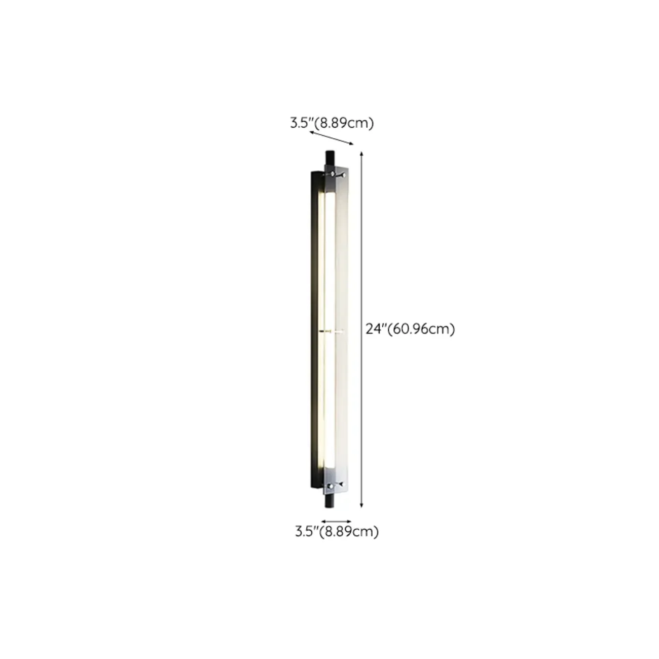 Modern Black Metal Linear Plastic Shade Wall Sconce