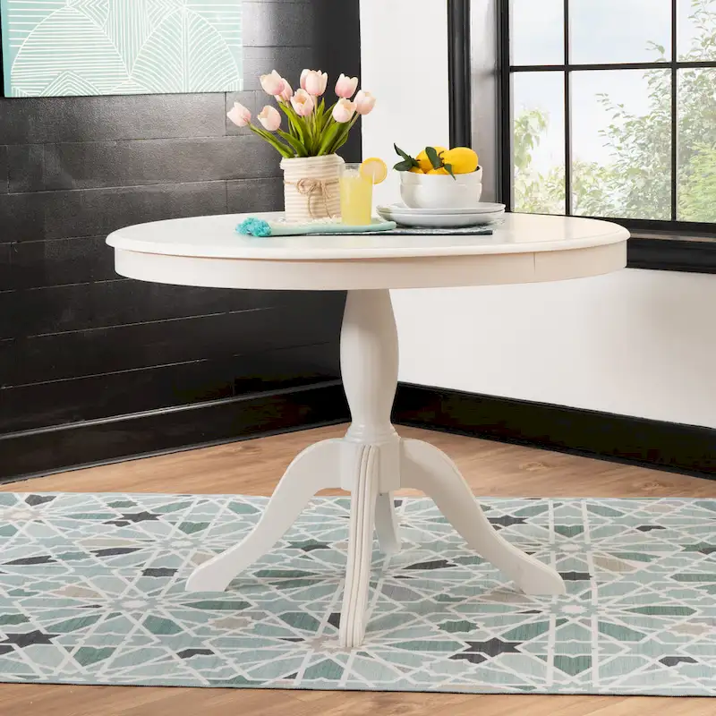 Josie Round Solid Wood Pedestal Table