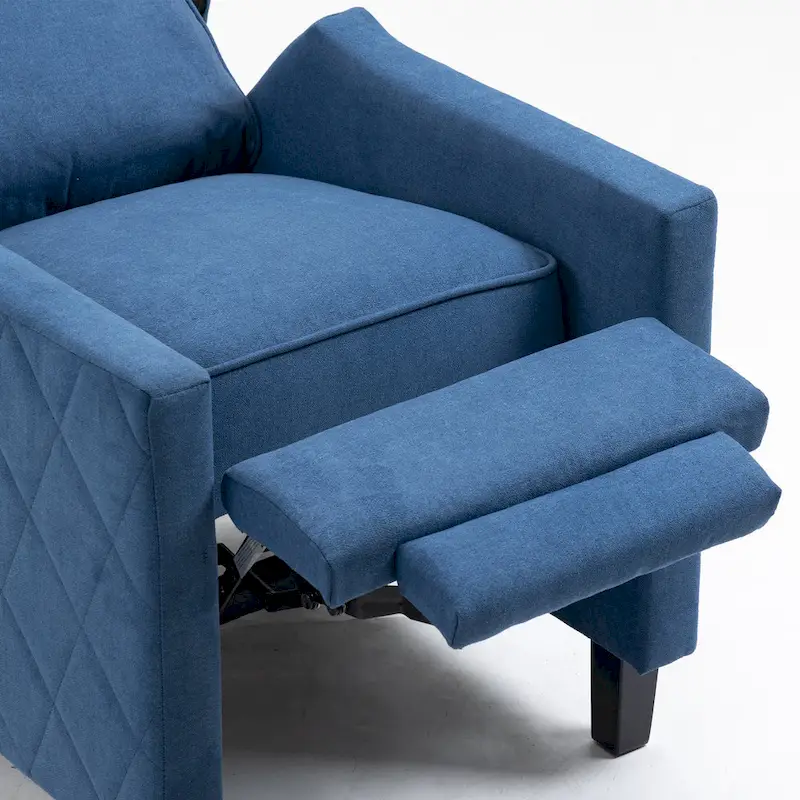 AVAWING Push Back Recliner Chair Linen Wing Back Chair