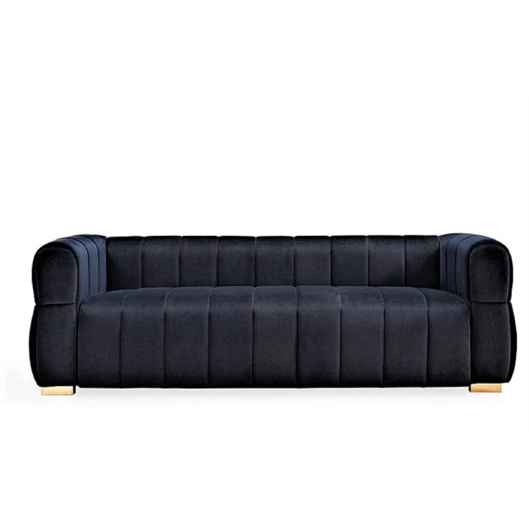 Carlan 89 Velvet Tuxedo Arm Sofa