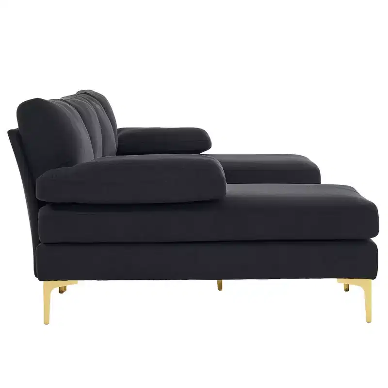 Karl Home |110 in. W Pillow Top Arm 3-Piece U-shaped Polyester Sectionals in Off-White