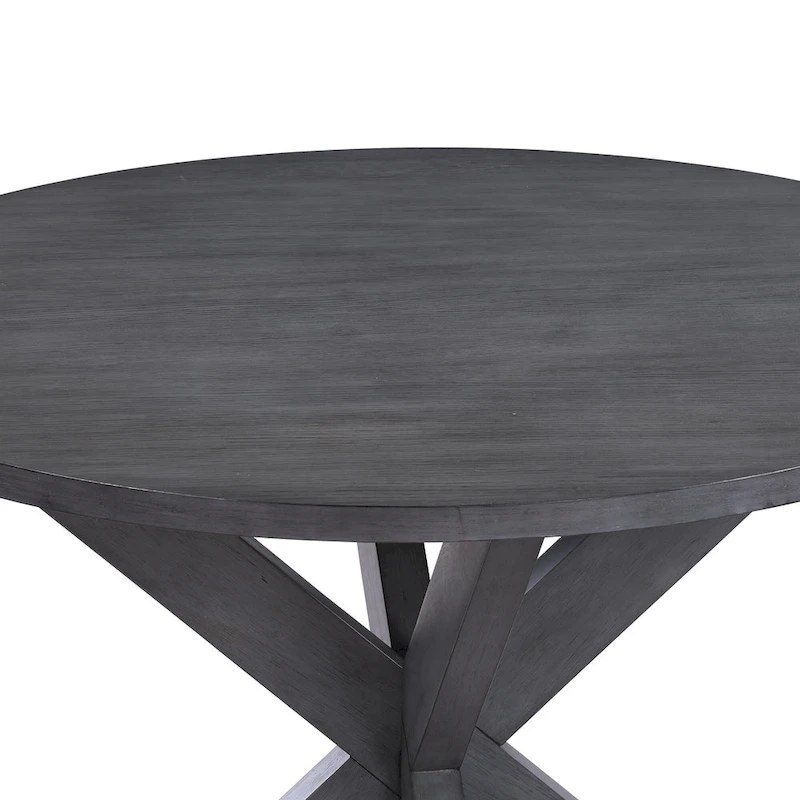 Farmhouse X-Base 42 Diameter Round Dining Table