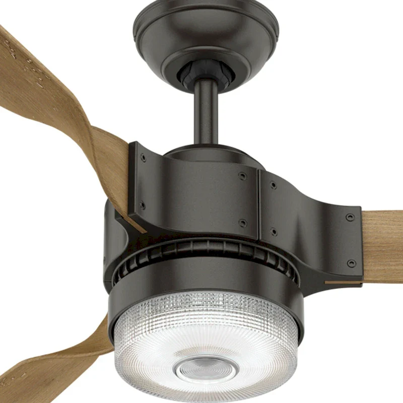 Hunter 54  Apache WiFi Ceiling Fan with LED Light Kit and Handheld Remote - Industrial - SMART FAN!