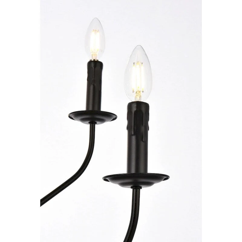 Wylda 6 Light Pendant in black - 24 Inch