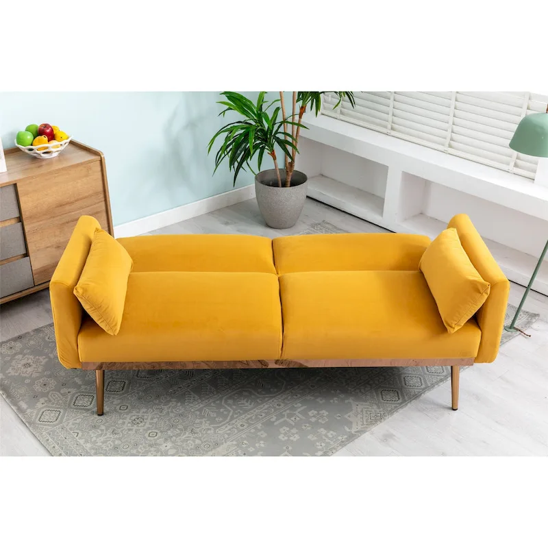 Velvet Upholstered Convertible Loveseats Sleeper Sofa