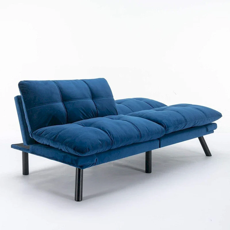 Modern Upholstered 2-Seater Sofa Bed with Adjustable Backrest and Armrests - 70:l