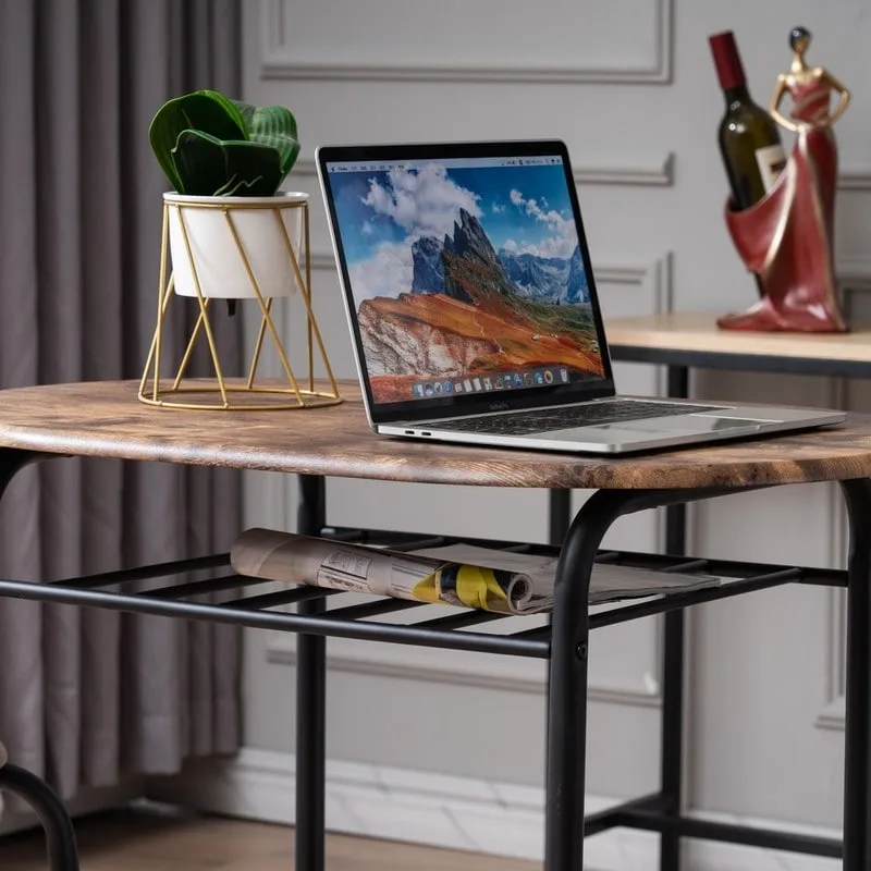 Modern Dining Set Breakfast Table with 2 Chairs Set of 3