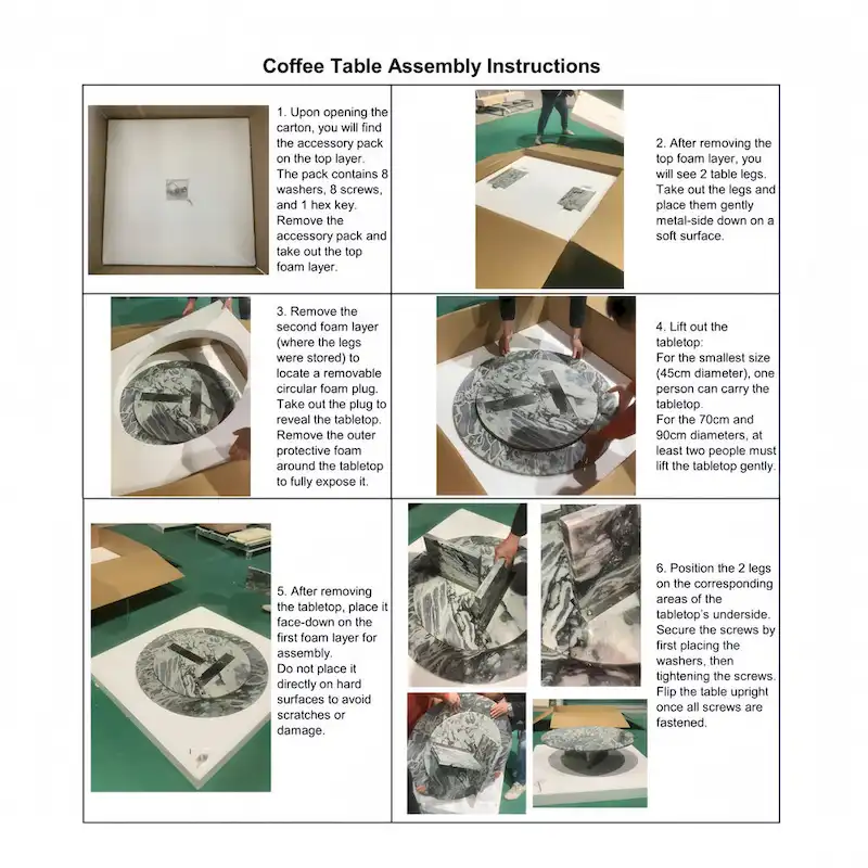 35.4 Natural Marble Stone Coffee Table