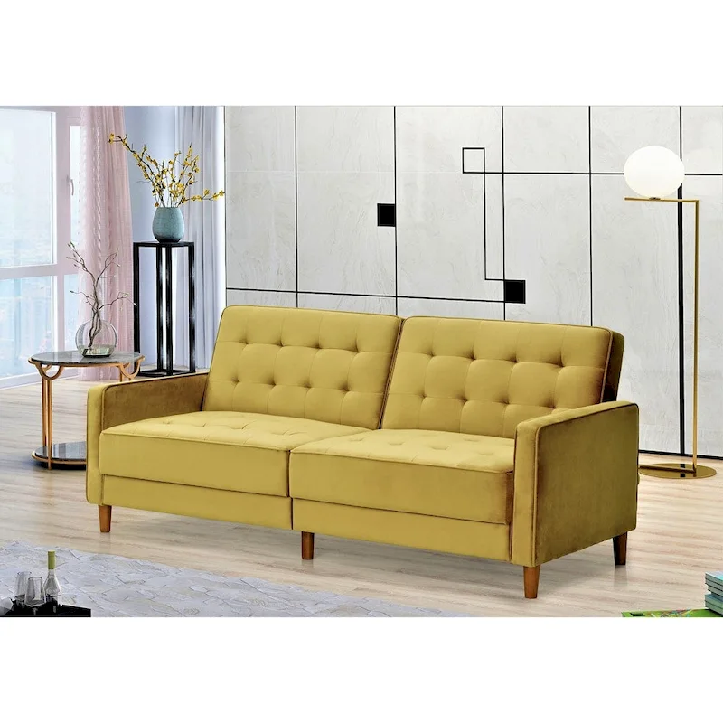 Tufted Velvet Sofa Bed Sleeper