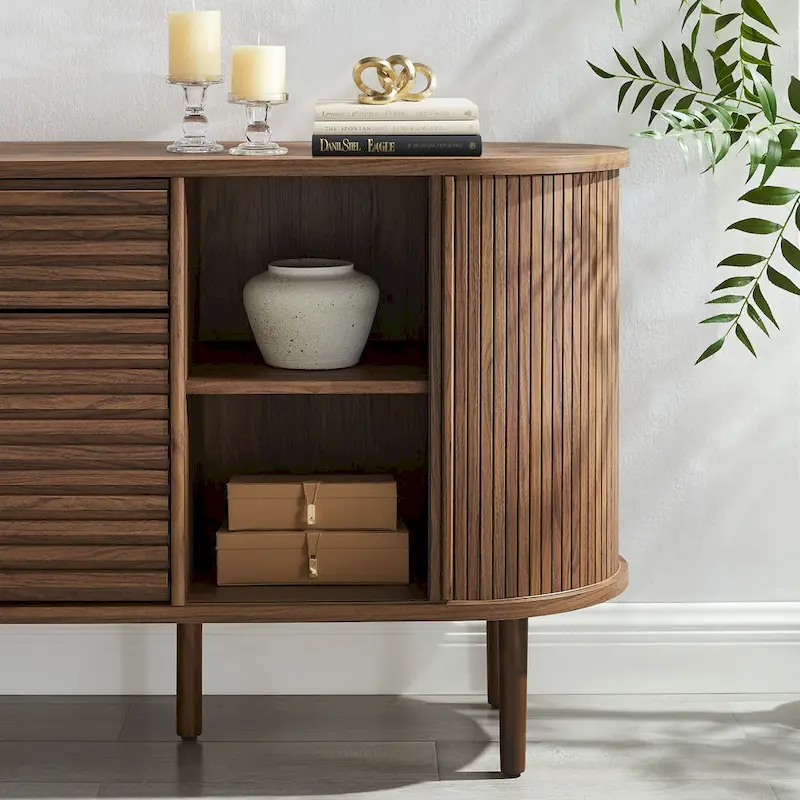 Harlan 67 Fluted Oval Sideboard Cabinet