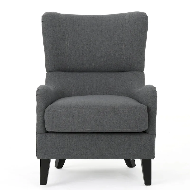 27 High Back Accent Chair with Wing Back and Birch Legs