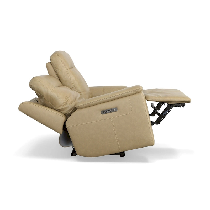 Odell Zero Gravity Top Grain Leather Power Reclining Loveseat with Power Headrests & Lumbar by Flexsteel - 64 x 42 x 41