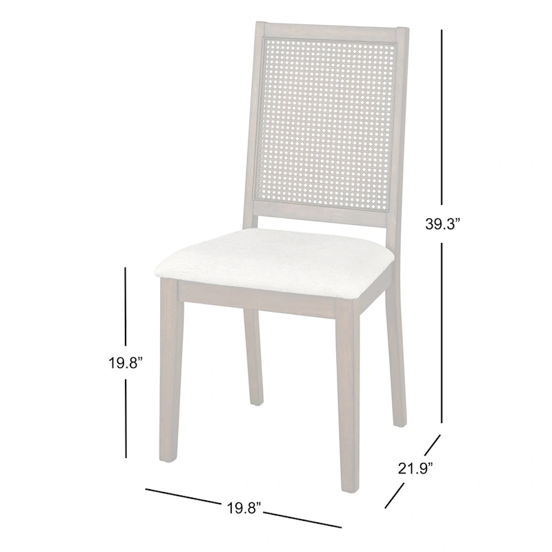 Simple Living Westbury Solid Wood Cane Dining Chair (Set of 2)