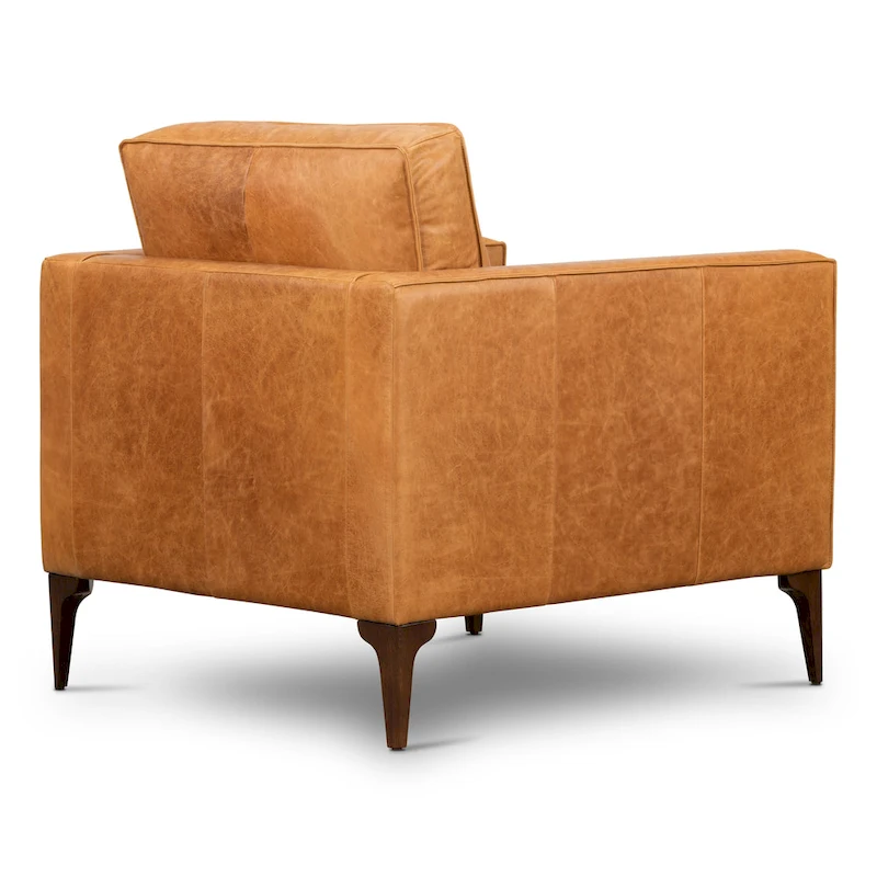 Poly & Bark Mateo Lounge Chair - Full Grain Genuine Italian Leather