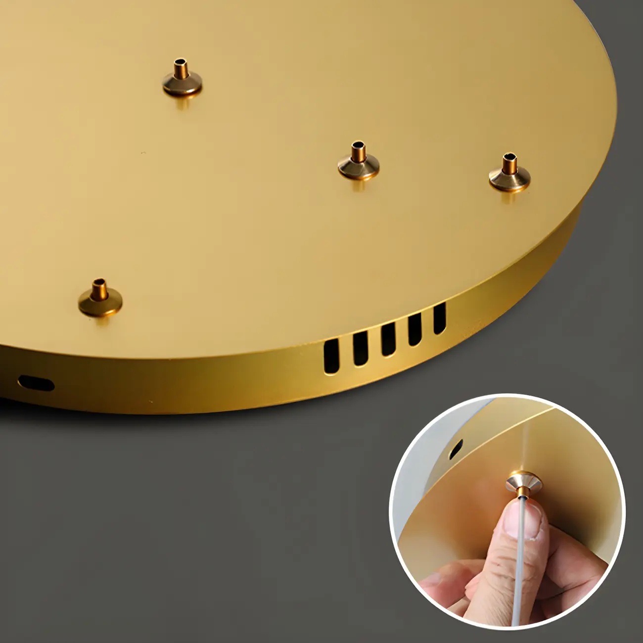 Gold Spiral Ring Crystal Tier Chandelier Modern Remote LED