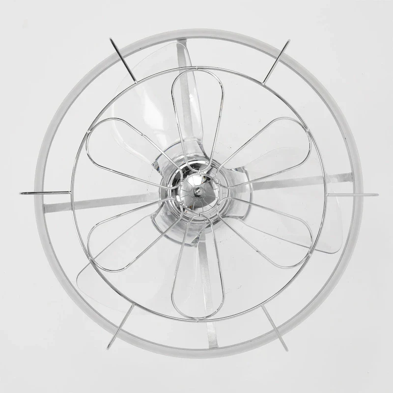 Dhooma 25 Inch Chrome Finished Modern LED Ceiling Fandelier with Remote - N/A