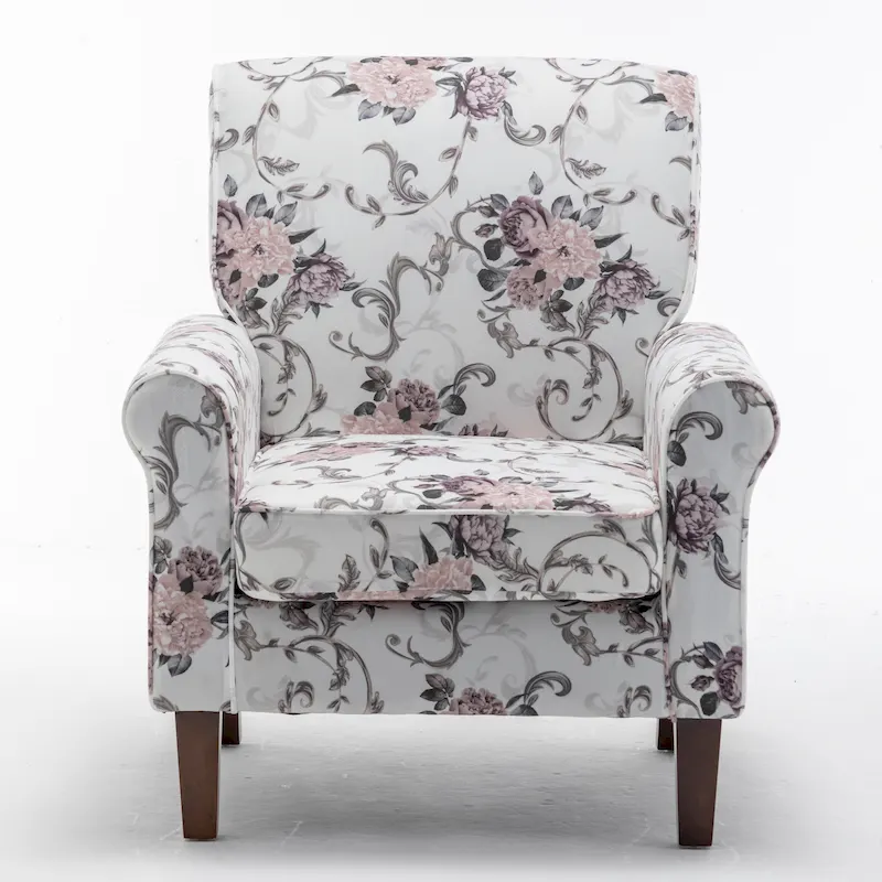 Traditional Rolled Arm Living Room Armchair