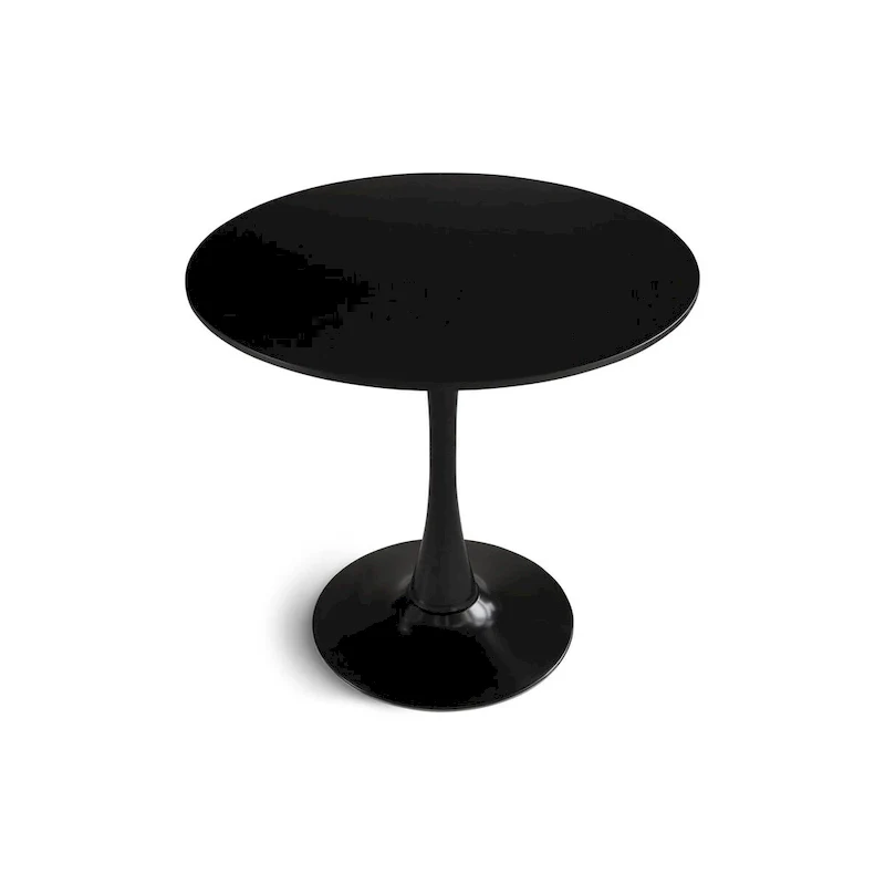 Round Dining table Modern kitchen table 31.5-inch tulip design with pedestal, medieval casual table seating 2 to 4 people