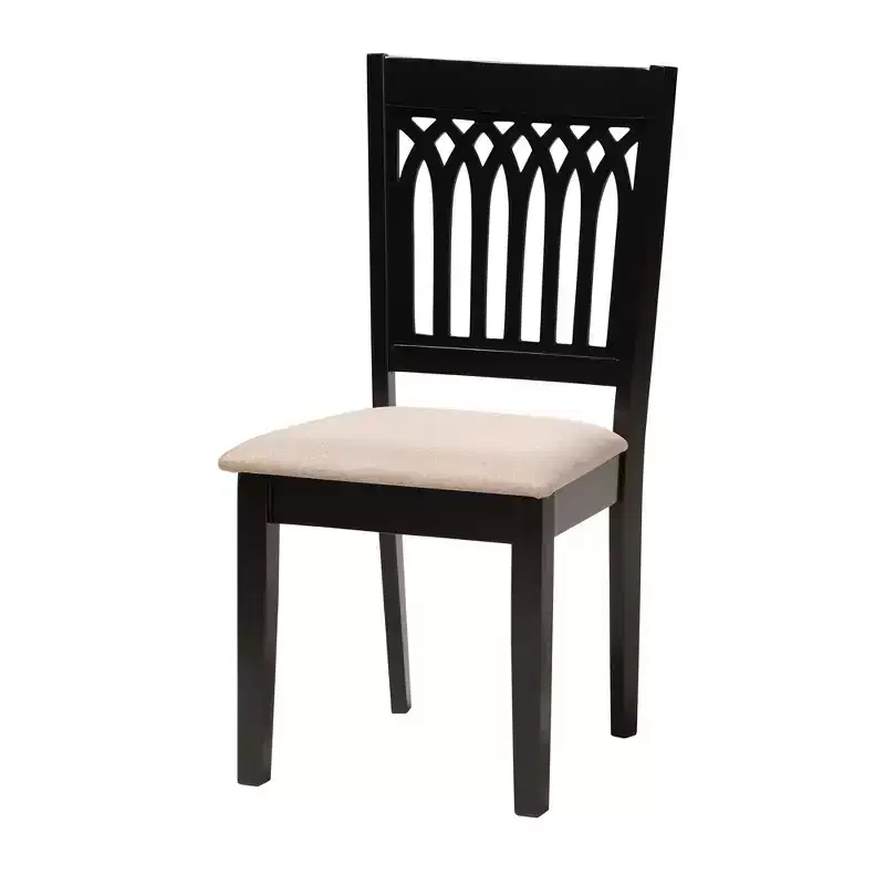 Modern Fabric & Wood Dining Set for 6 – 4 Chairs + Bench + Table