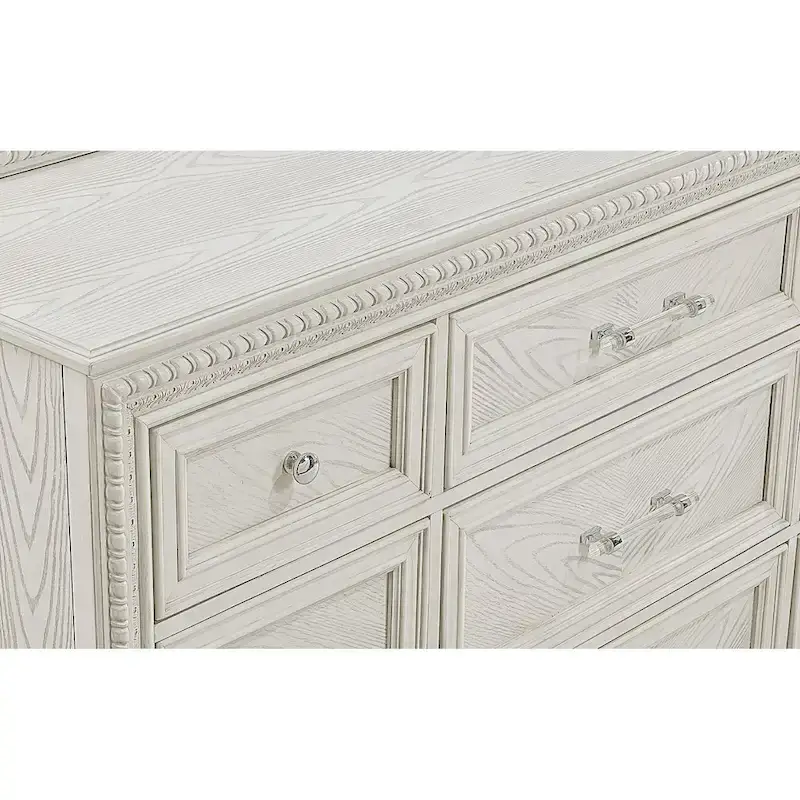 Oliver 5 Piece Cream Panel Bedroom Set