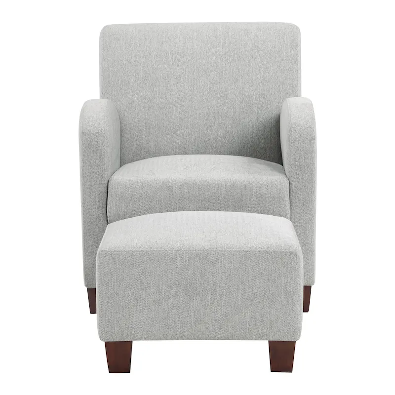 Aiden Chair & Ottoman with Espresso Legs