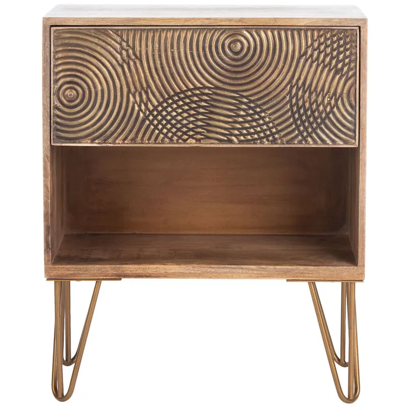 1 Drawer Textured Nightstand