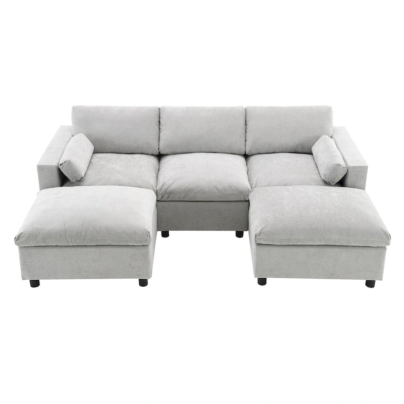 Merax 5 Seat U Shaped Sleeper Couch Set