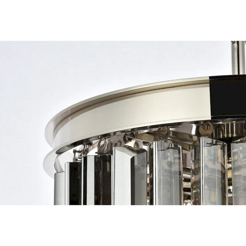 Royce Edge 3-Light Polished Nickel Pendant