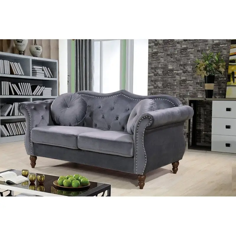 Classic Nailhead Chesterfield Loveseat