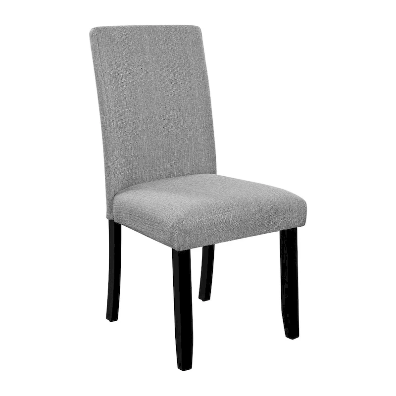 5 Piece Kitchen Table and Chairs Set, 4 People Round Dining Table Set, 4 Upholstered Chairs with Rubber Wood Legs