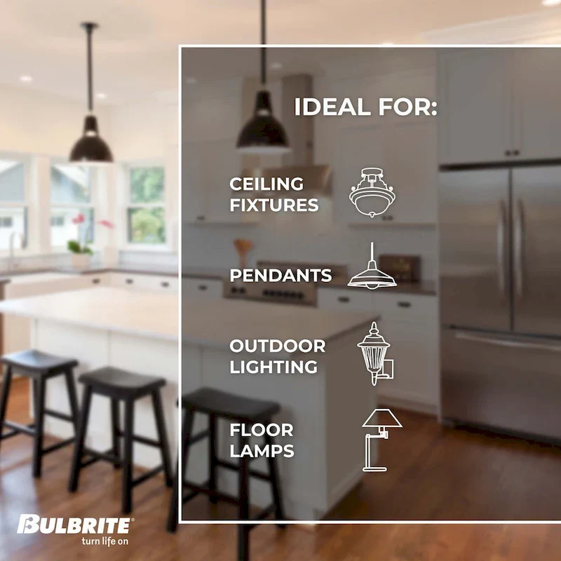 Bulbrite Pack of (2) 8.5 Watt Dimmable Filament G40 Medium (E26) LED Bulb