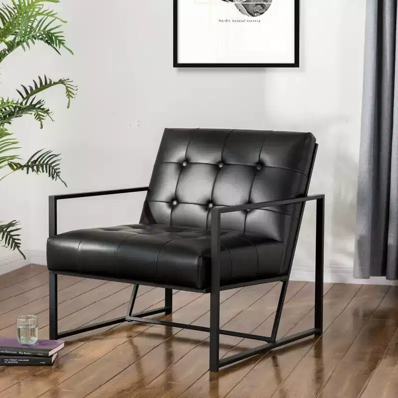 PU Leather Accent Chair - Glitzhome