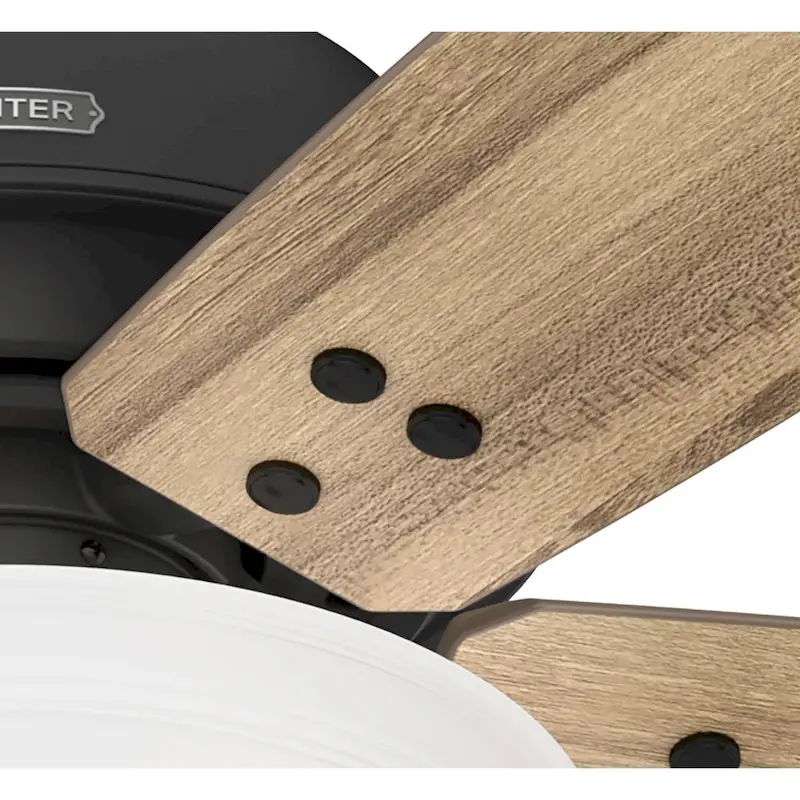 Hunter 60  Reveille Ceiling Fan with LED Light Kit and Pull Chain, Rustic, Transitional