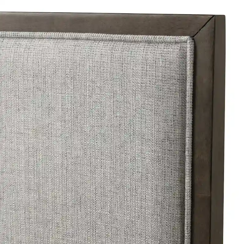 Roundhill Furniture Aberll Solid Wood Upholstered Dining Chairs, Set of 2, Gray