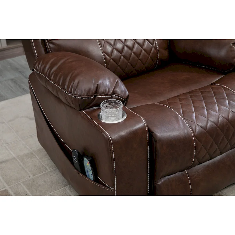 Power Lift Recliner Leather with Massage and Heating
