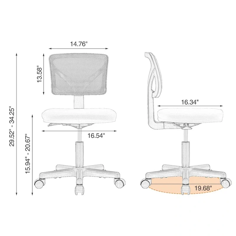 Comfy PU Leather Upholstered Office Chair, Home Desk Chair with Arms & Adjustable Swivel