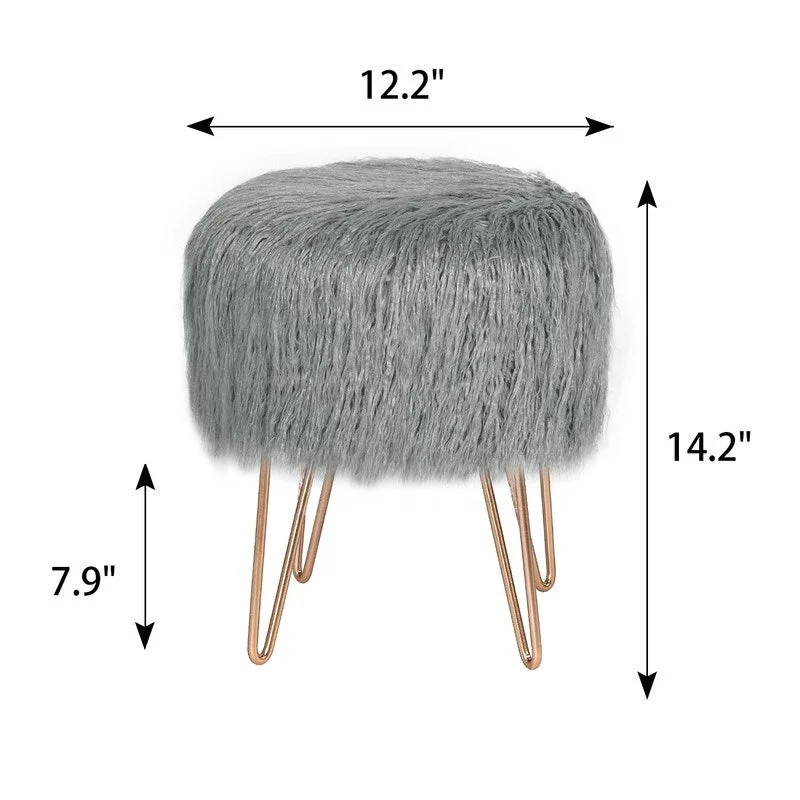 Dressing Stool — Soft Plush Footstool / Makeup Stool