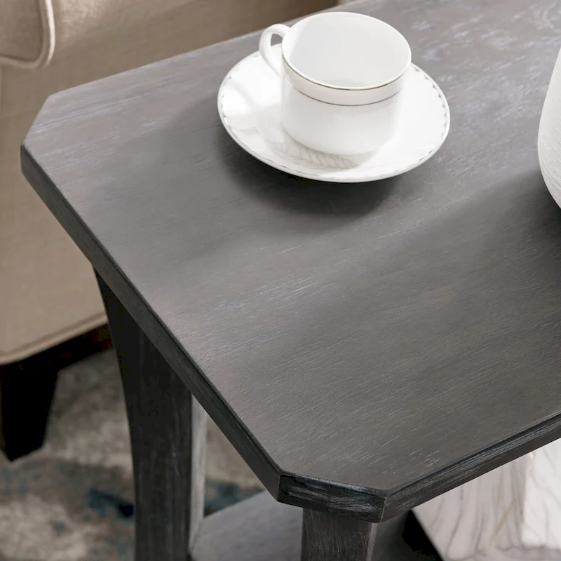 Leick Home Boa Narrow End Table with Shelf