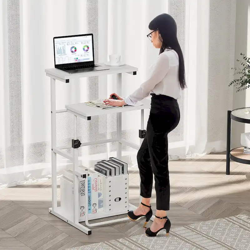 Standing Desk, Adjustable Height Laptop Table