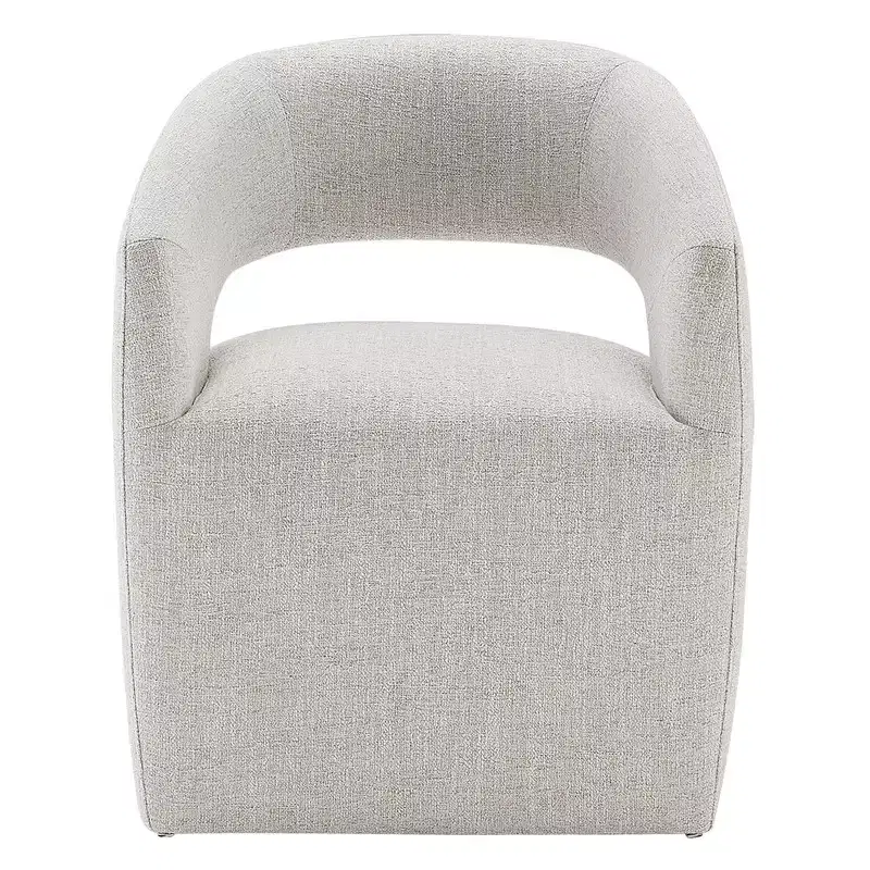 Spruce&Spring Modern Barrel Dining Chair with Caster & Open Back No Assembly Anywhere Chair