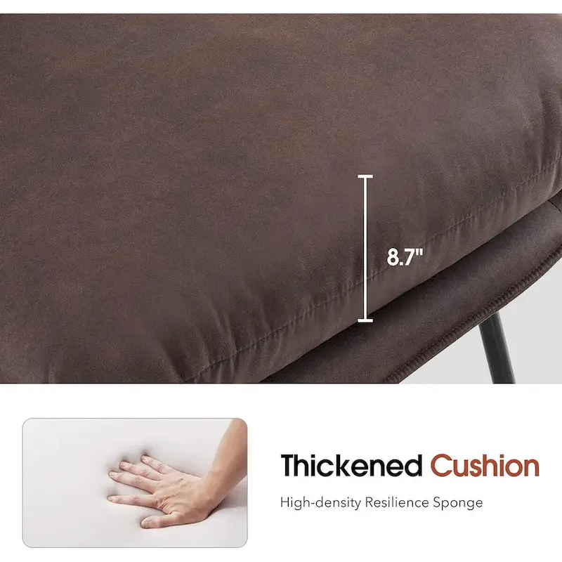 MCombo Set of 2 Accent Chair with Ottoman, Leathaire Fabric LW951